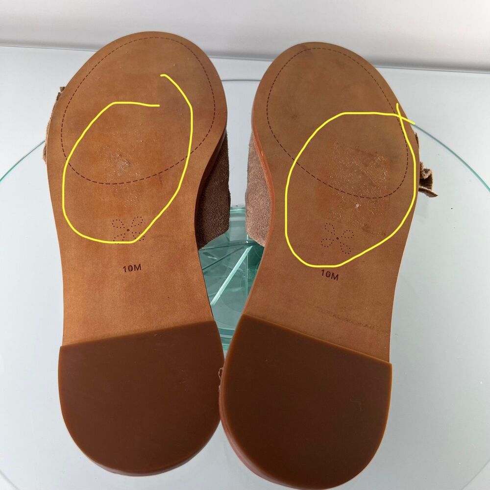 Caslon Darcie Slide Sandals Beige Suede Leather Knotted Bow - Picture 2 of 7